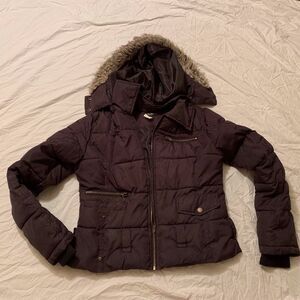 girls Greenlander winter jacket coat fur hood XL